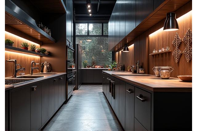 宿題ビストロのシェフがインスピレーションを得た日本の伝統的な鍛冶場のような空間